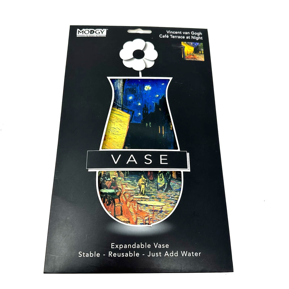 Modgy Vincent Van Gogh Cafe Terrace at Night expandableā vase